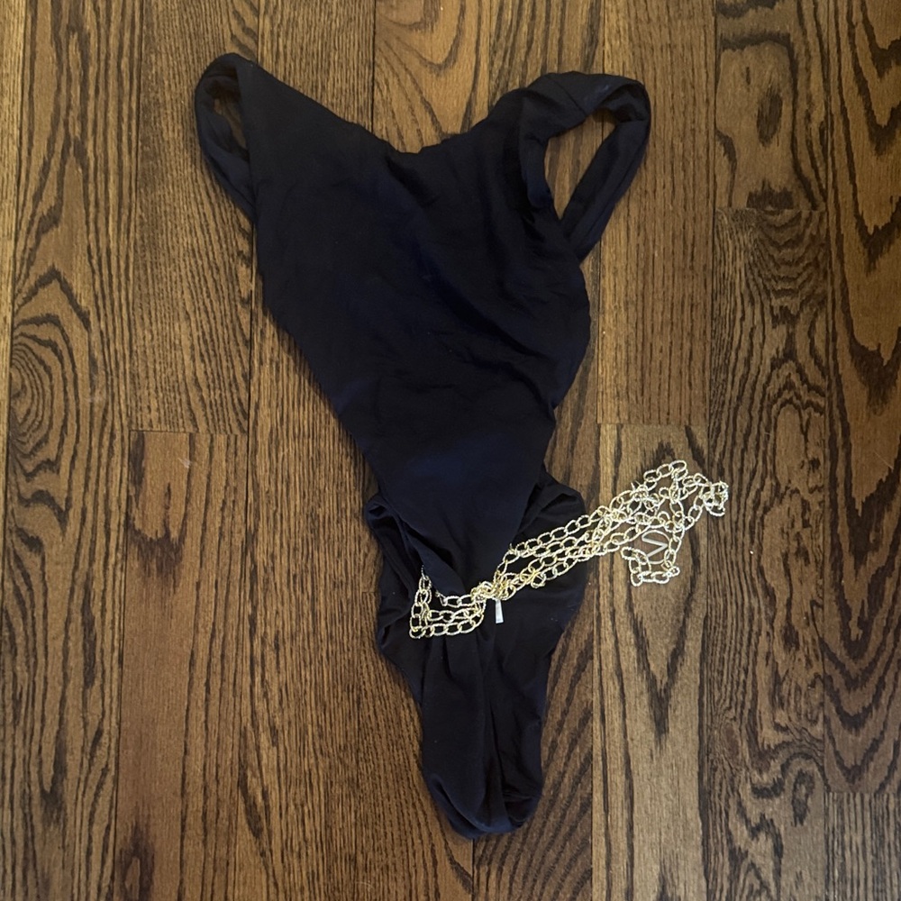 La Reveche Black Swimsuit with Chain Detail